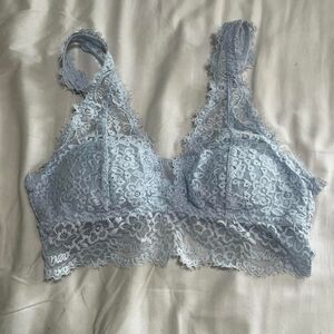 light blue lace aerie bralette